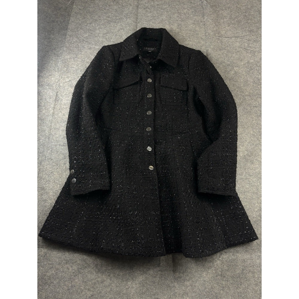 Laundry Shelli Segal Women S Wool Blend Dress Peplum Coat Classy Academia Preppy
